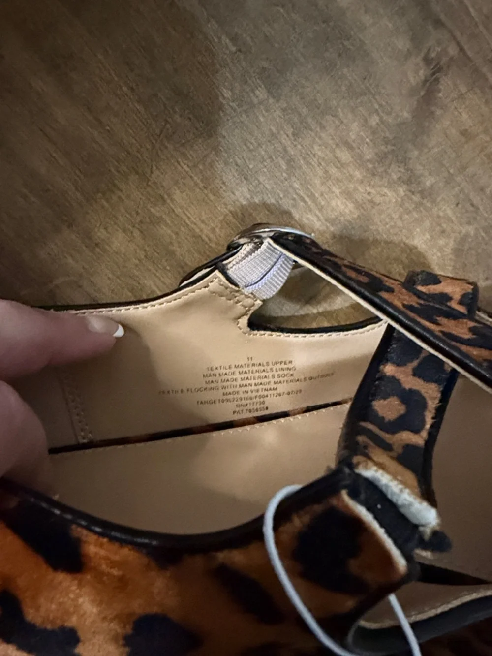 a new day Leopard Print Mary Jane Flats - Tan and Black size 11 NEW WITH TAGS - Picture 6 of 7